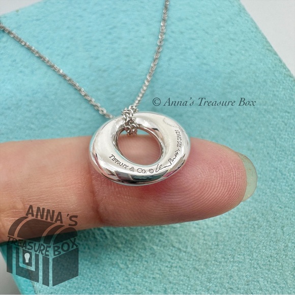 Tiffany & Co. 925 Silver Elsa Peretti Sevillana 16" Necklace (box, pouch, ribbon - Picture 4 of 8